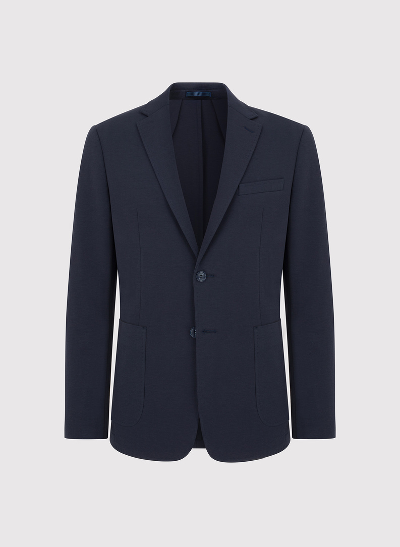 Granatowa dzianinowa marynarka męska