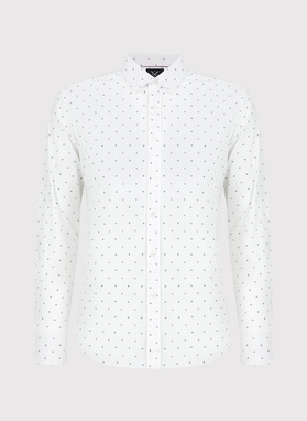 Koszula w kolorze białym w drobny wzór