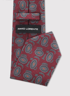 Bordowy krawat męski