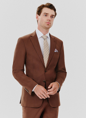 Brązowa marynarka garniturowa