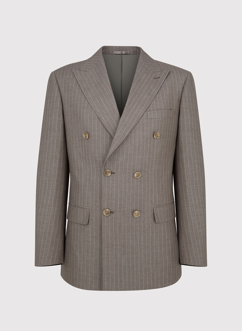Dwuczęściowy garnitur męski w prążek