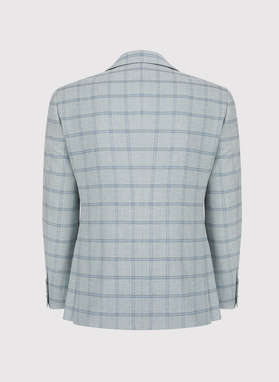 Szara marynarka męska w kratę Windowpane