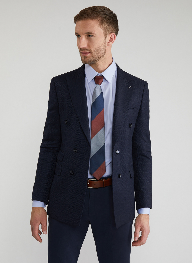 Krawat męski granatowy P22SF-KX-001-G-0