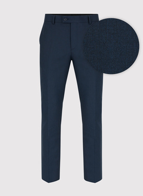 Trzyczęściowy granatowy garnitur męski