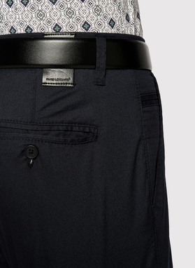 Męskie gładkie granatowe spodnie 