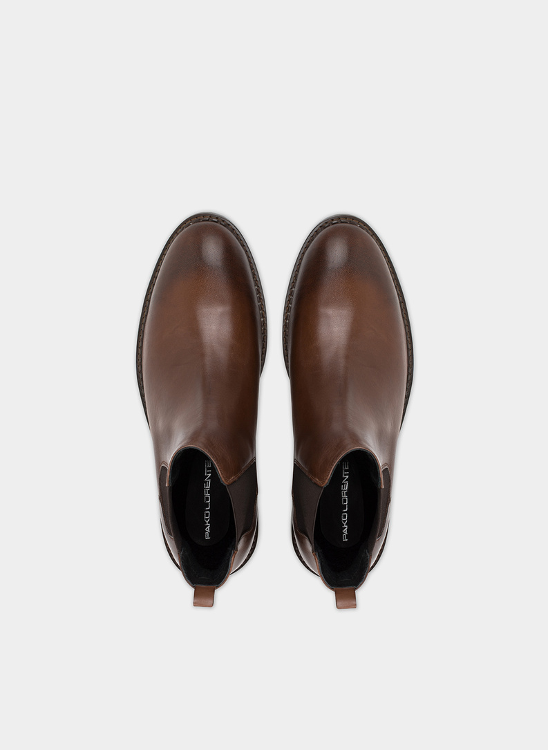 Buty męskie sztyblety brązowe P21WF-BX-005-A