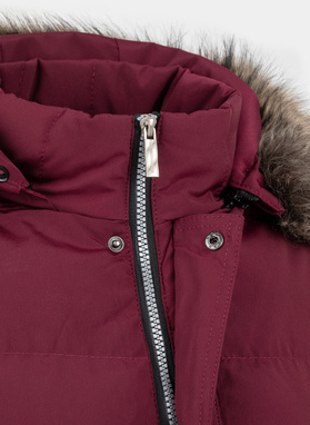 Bordowa męska kurtka z kapturem