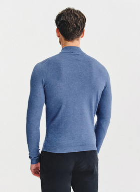 Półgolf męski w niebieskim kolorze