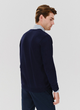 Męski kardigan w kolorze granatowym