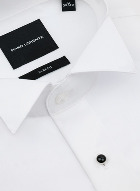 Biała smokingowa koszula męska