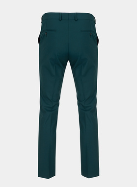 Zielone spodnie garniturowe P22SF-6G-017-Z-S