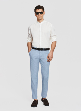 Biała koszula z lnem