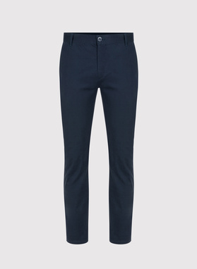 Gładkie spodnie męskie w kolorze granatowym