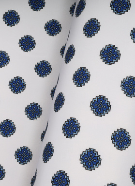 Biała poszetka męska we wzory