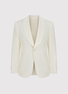 Marynarka smokingowa w jasnym beżowym kolorze