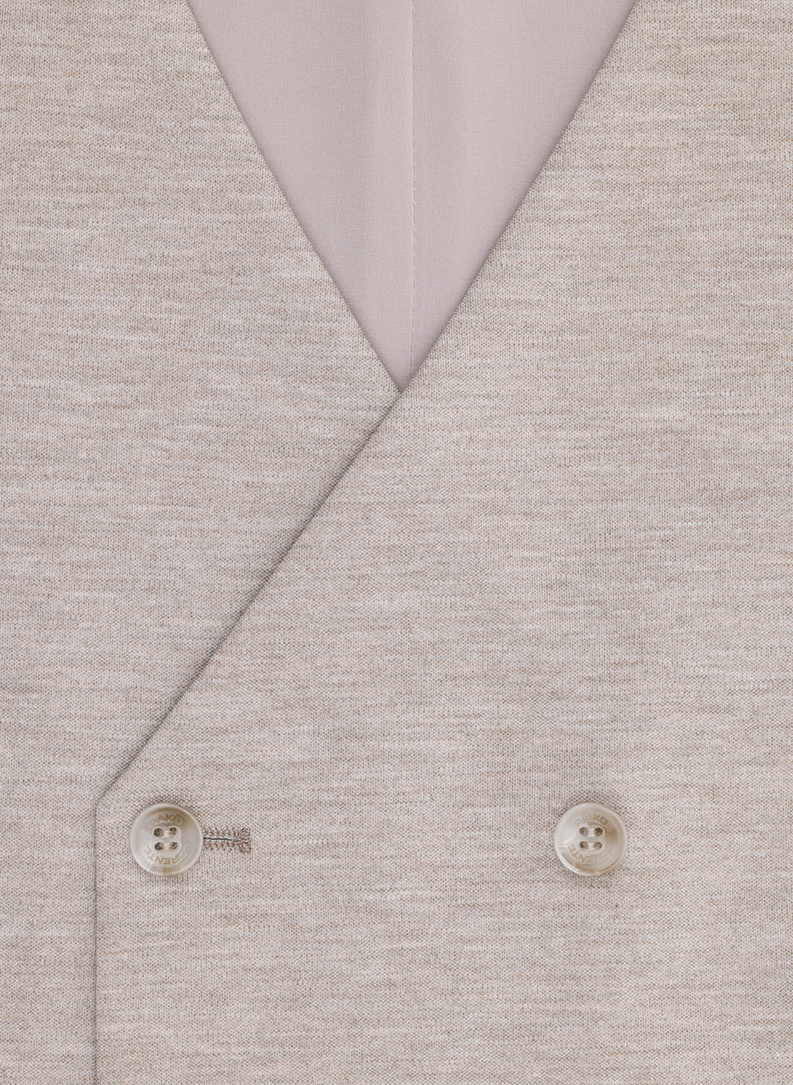 Jasnobrązowa dzianinowa kamizelka męska