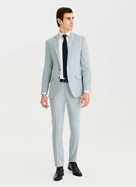 Szara marynarka garniturowa