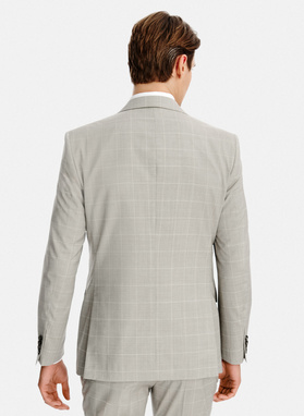 Ślubny garnitur męski w kratkę
