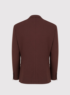 Brązowa gładka marynarka męska