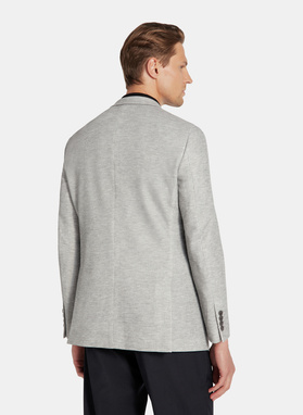 Szara marynarka melanż z dzianiny