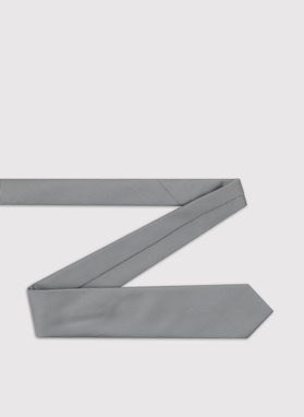 Szary krawat męski w kratkę