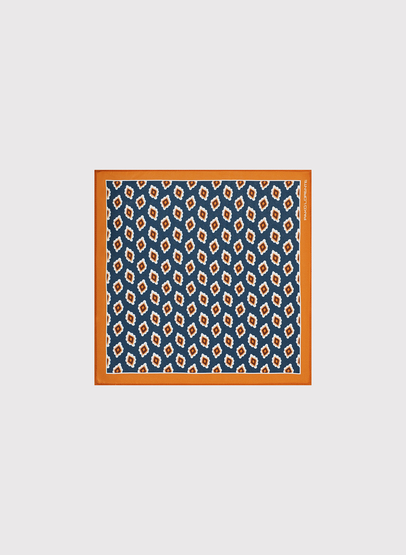 Granatowa poszetka męska ze wzorem