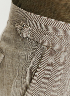 Melanżowe szorty męskie w kolorze brązowym