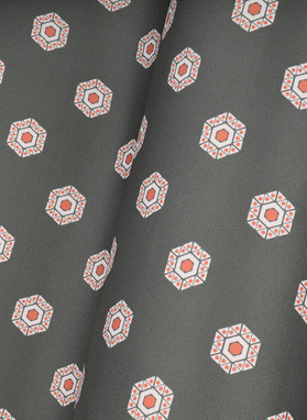 Ciemnozielona poszetka męska sześciokąty