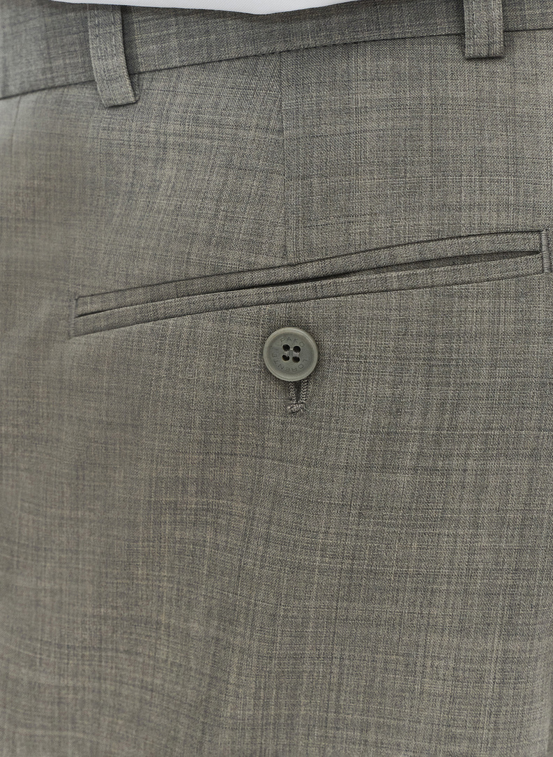 Męskie spodnie garniturowe w odcieniu szarym