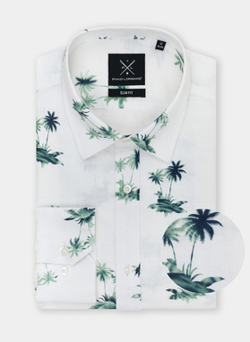 Koszula męska z lnu i bawelny P22SF-1X-011-Z-S