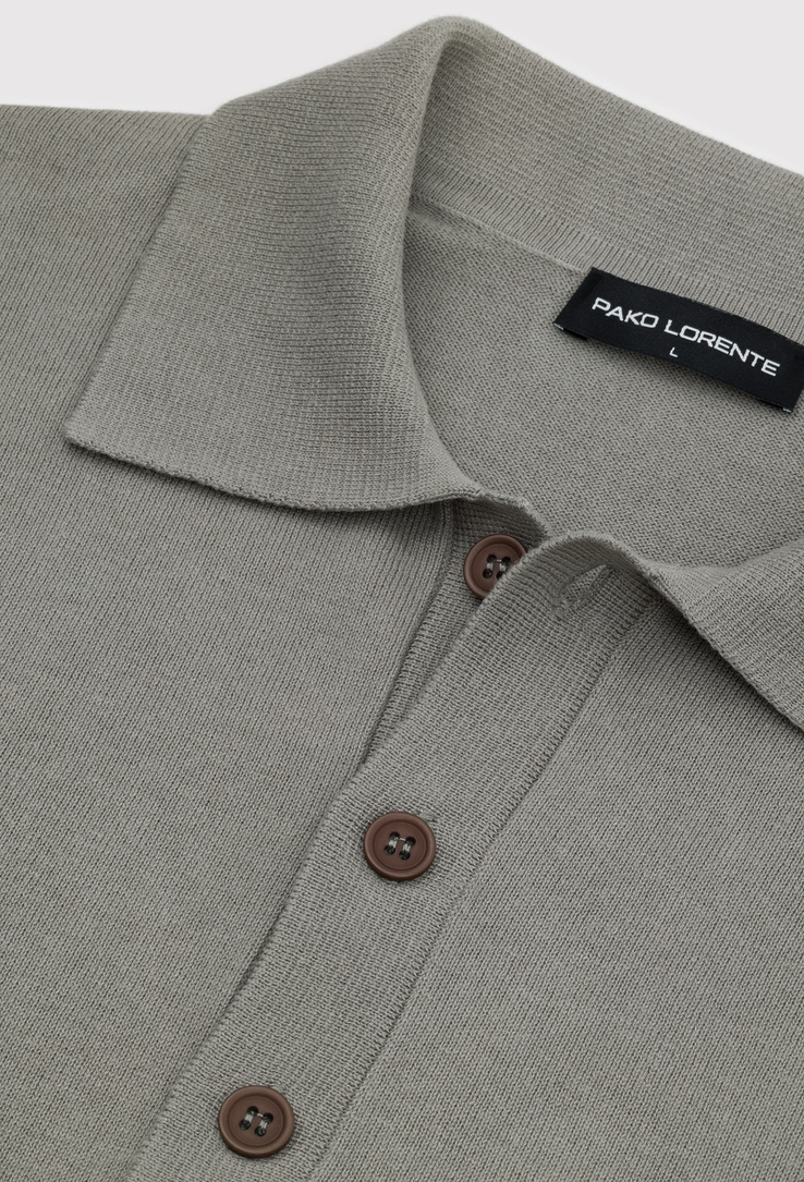 Zielone polo swetrowe