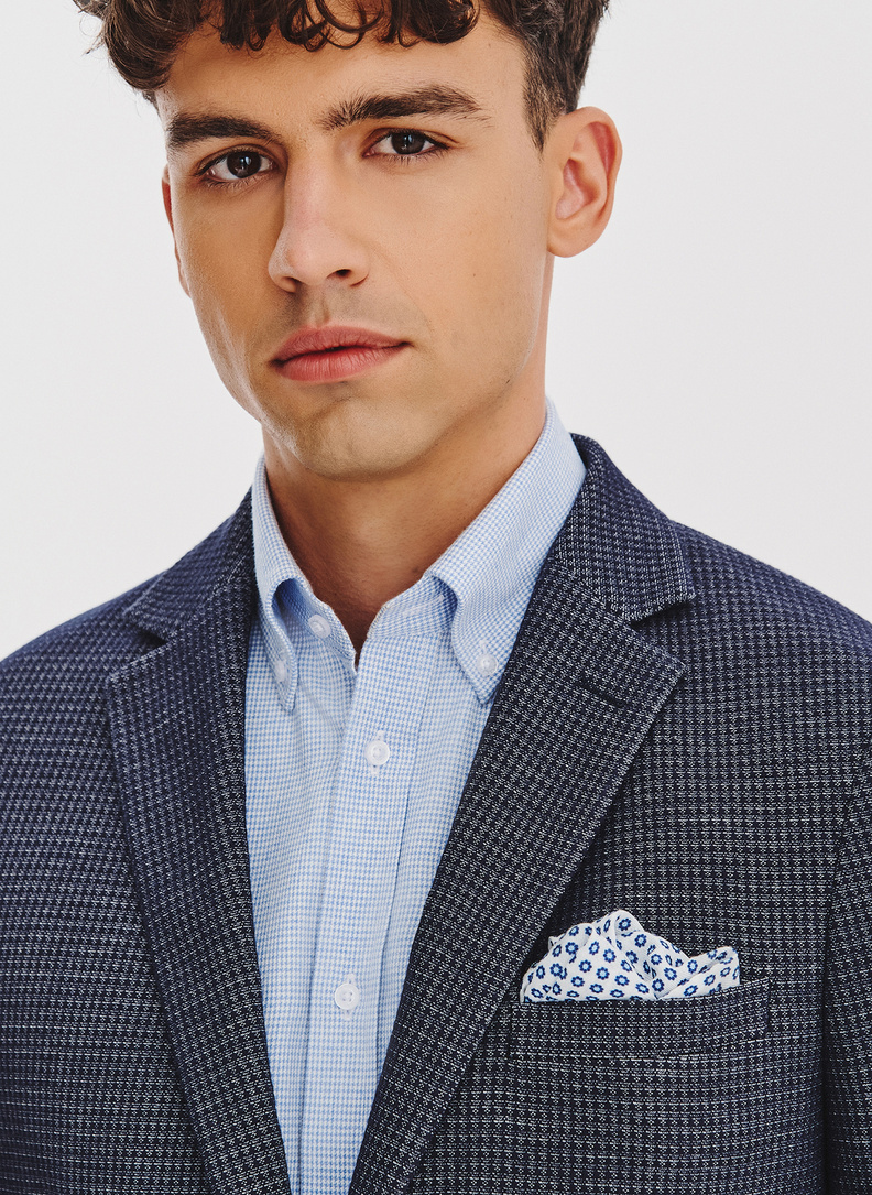 Casualowa marynarka męska w kolorze granatowym