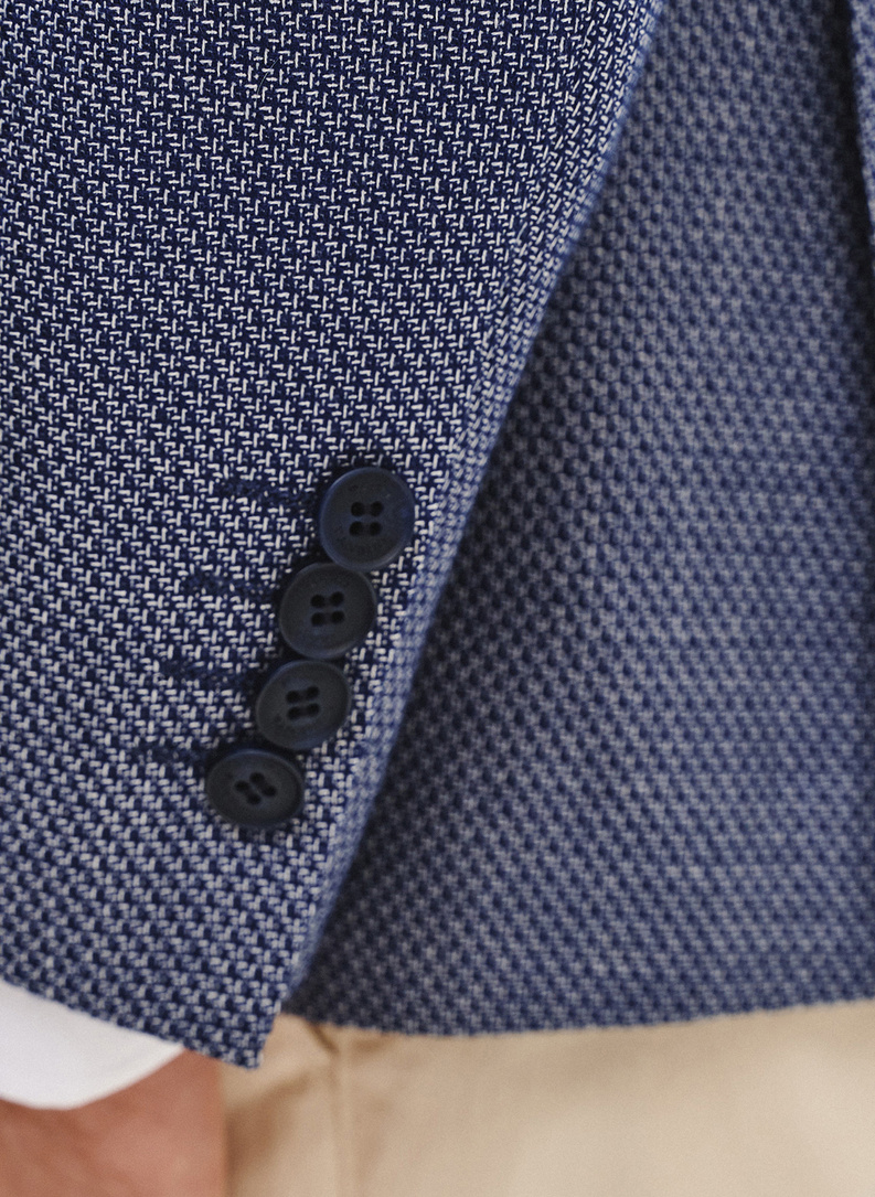 Niebieska marynarka męska z wiskozą