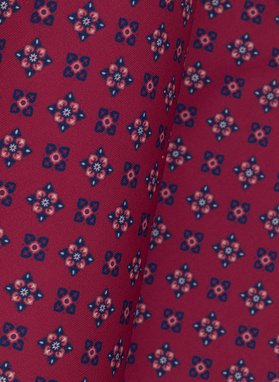 Bordowa poszetka w kwiatki