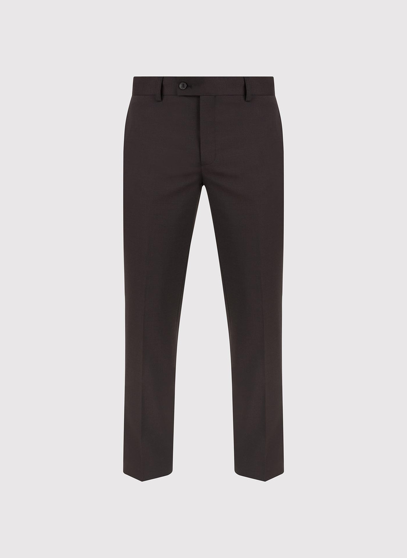 Brązowe spodnie garniturowe