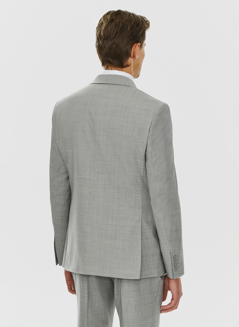 Męska marynarka garniturowa w odcieniu jasnoszarym