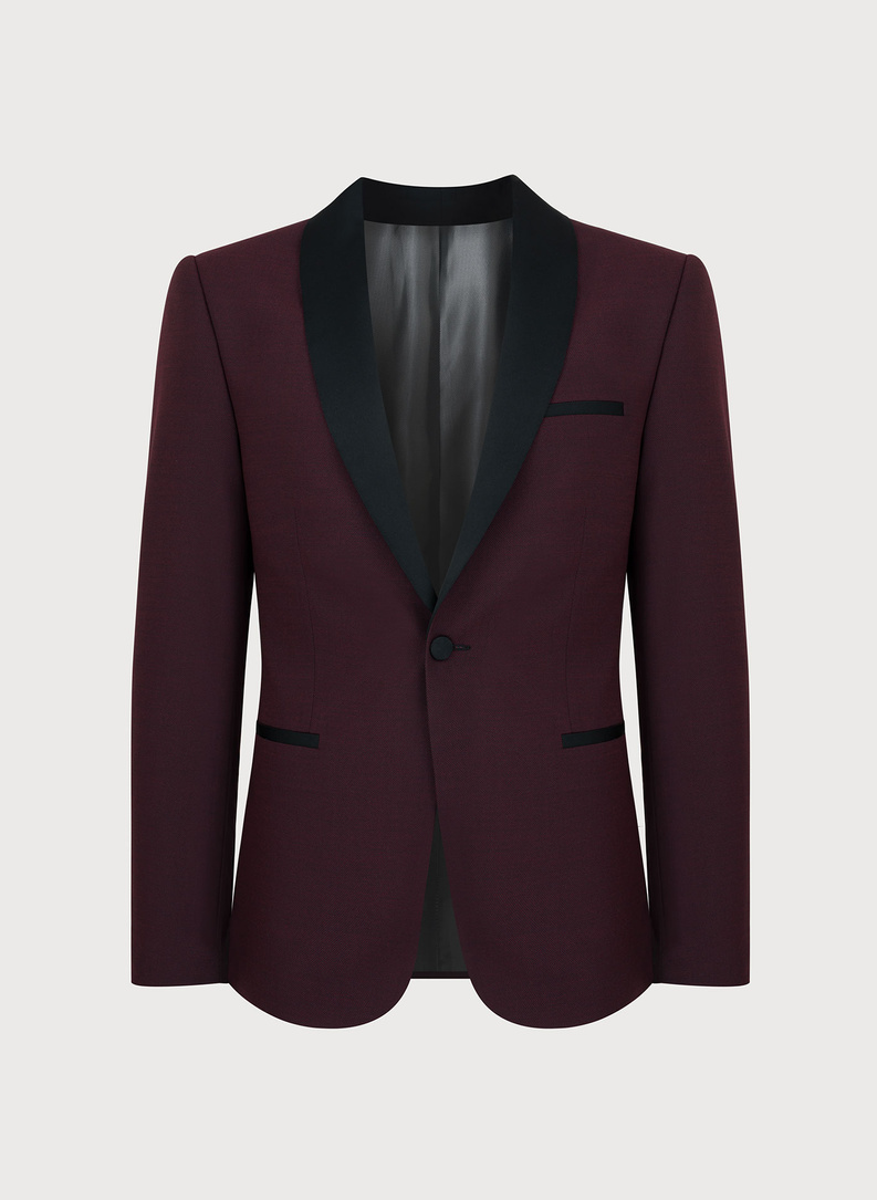 Marynarka smokingowa w kolorze bordowym