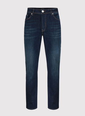 Granatowe spodnie męskie jeansowe