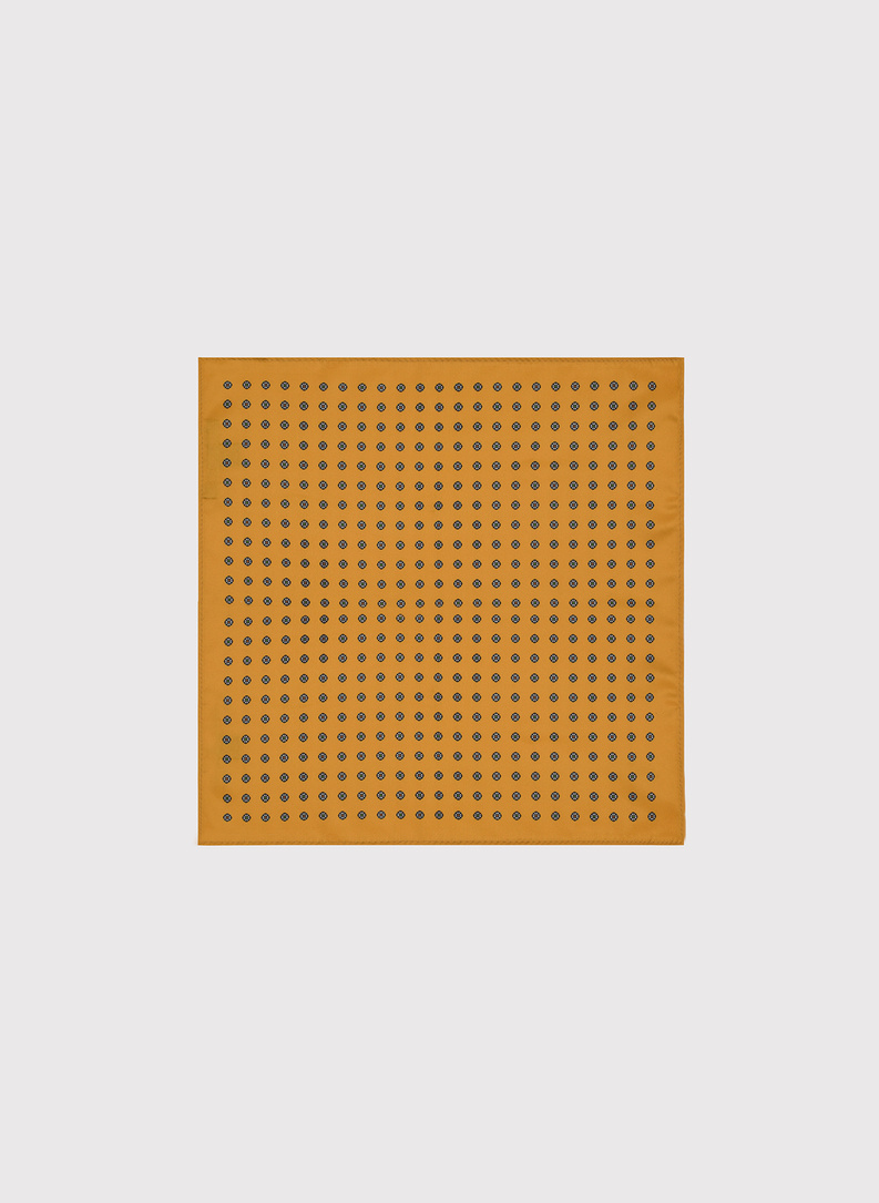 Męska poszetka w kolorze żółtym