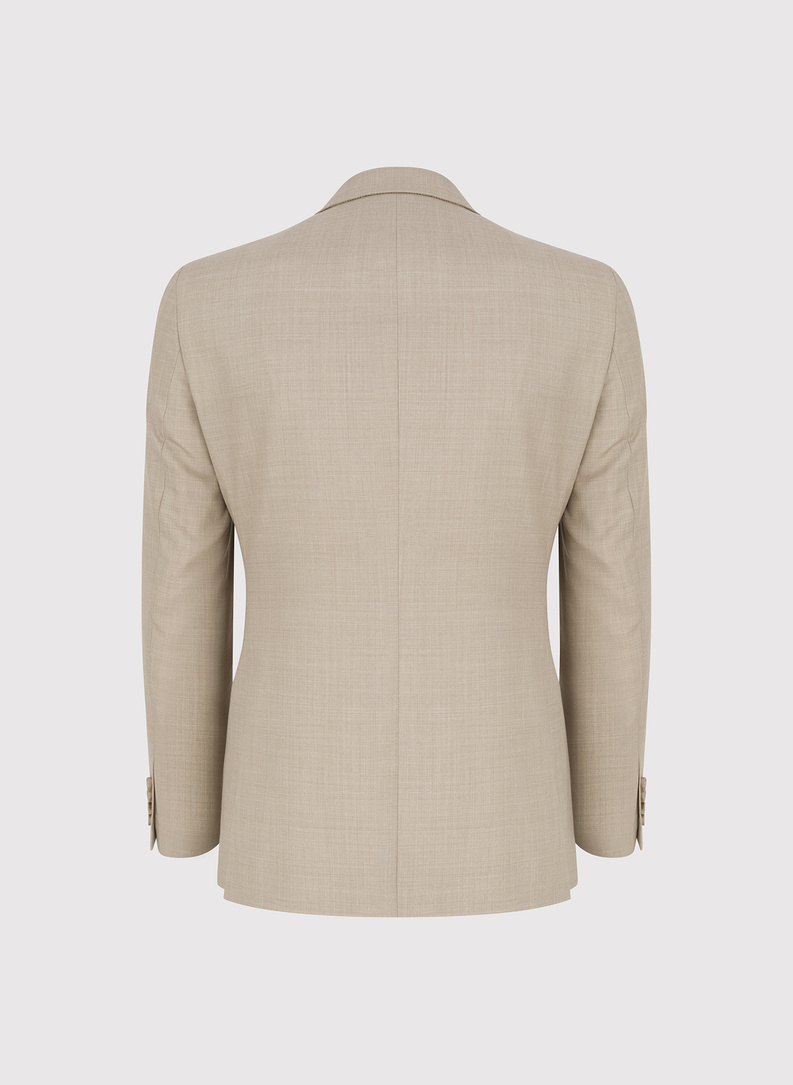 Beżowy garnitur męski