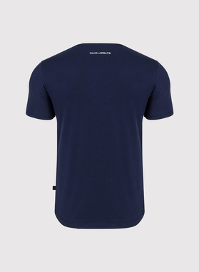 Granatowy gładki T-shirt Basic