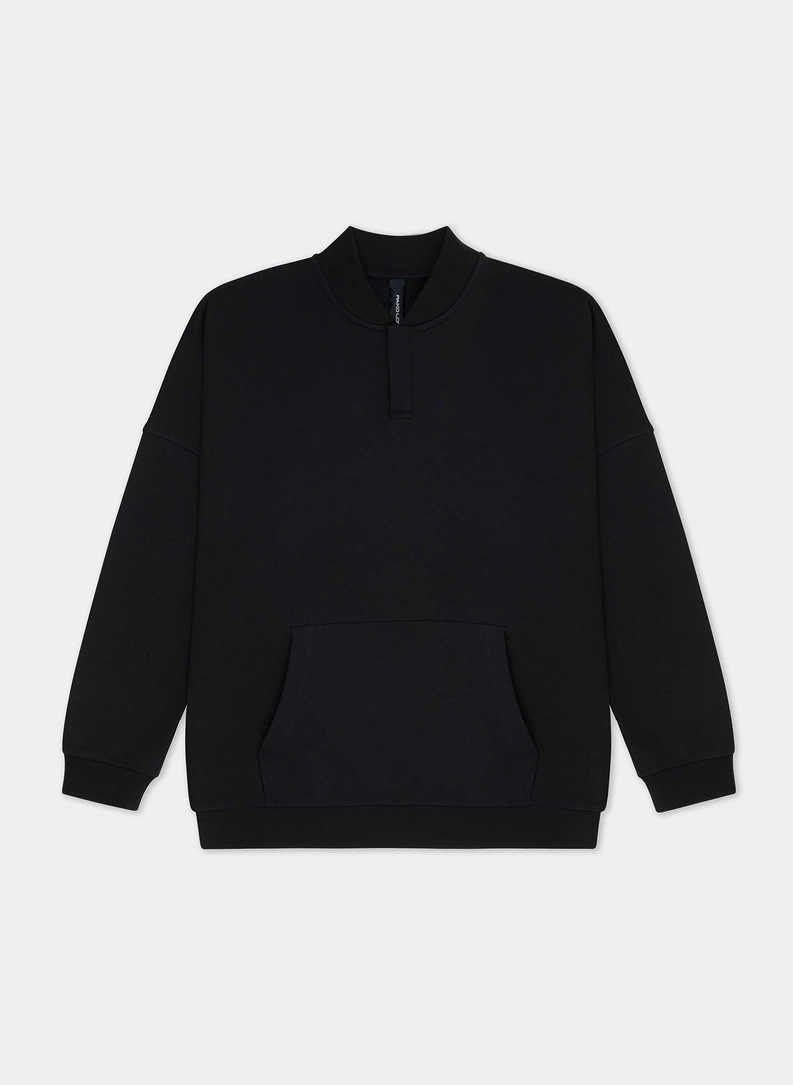CZARNA BLUZA M21WF-2B-002-C - zdjecie nr 1