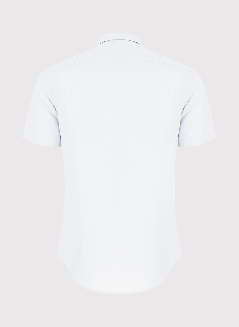 Biała koszula męska z krótkim rękawem