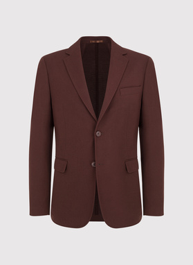 Brązowa gładka marynarka męska