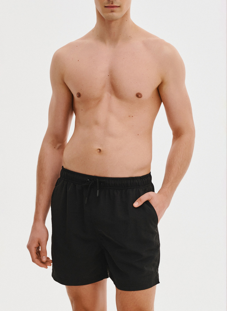 Szorty kąpielowe męskie w czarnym kolorze