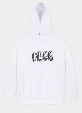 Biała bluza oversize z kapturem C22SF-2K-001-B-0