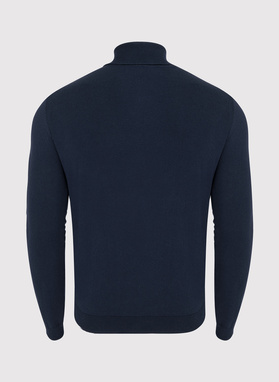 Granatowy rozpinany sweter męski