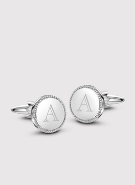 Srebrne spinki do mankietów