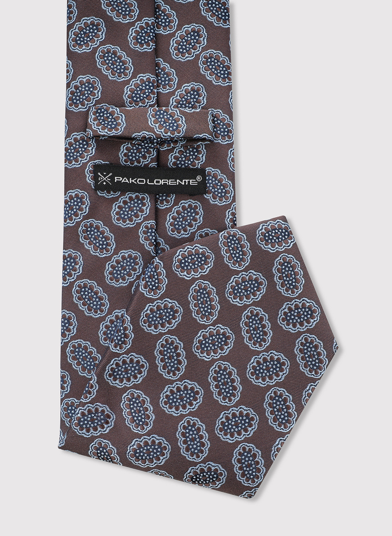 Brązowy krawat męski