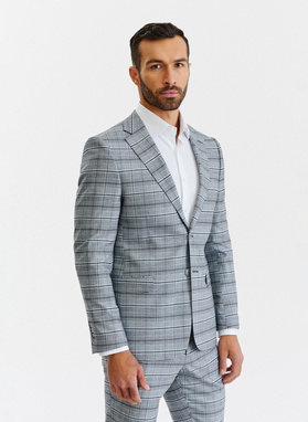 Kraciasta męska marynarka garniturowa